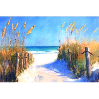 De weg naar het strand